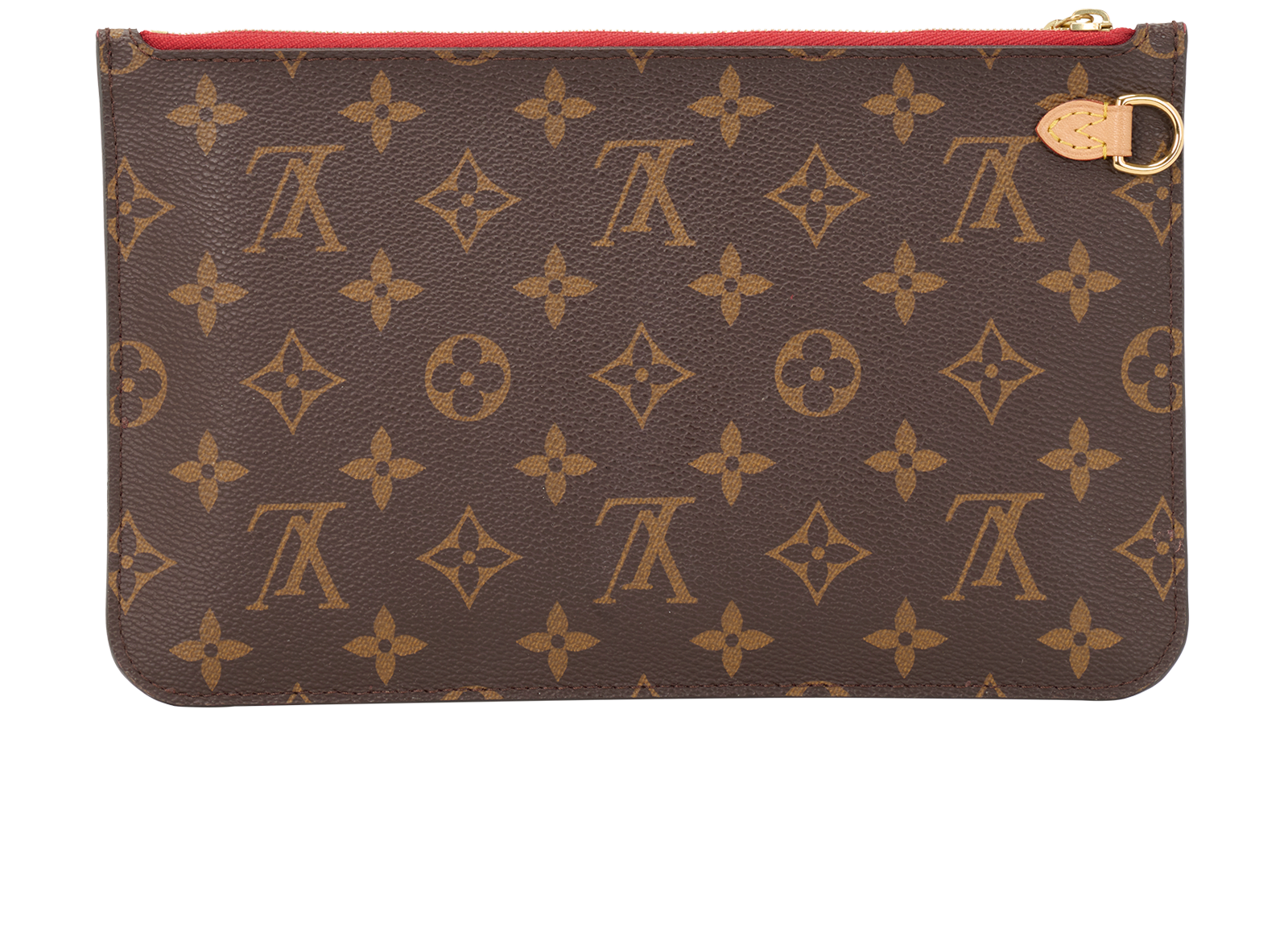 Neverfull Pouch, &pound;395, Handbags, Brown, Canvas, Back view
